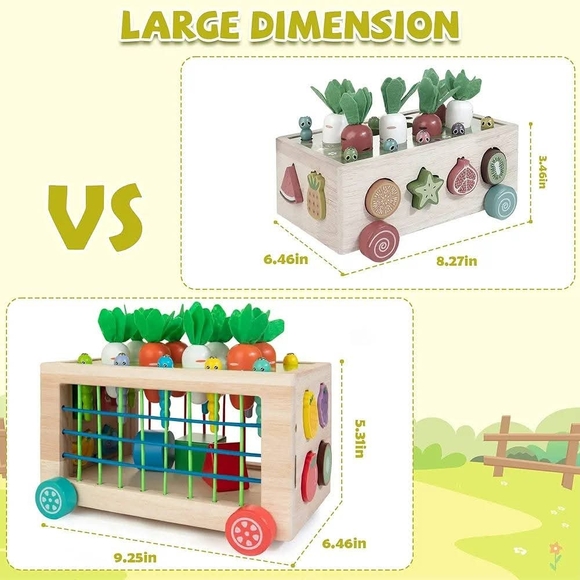 Winique Wooden Montessori Vegetable Garden Playset for Kids - Picture 2 of 7